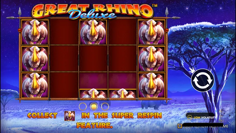 Great Rhino Deluxe slot by Pragmatic Play – game screen Great Rhino Deluxe slot by Pragmatic Play – game screen